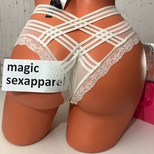 VS S XL VERY SEXY CUT OUT STRAPPY CAGED CHEEKY PANTY LACE